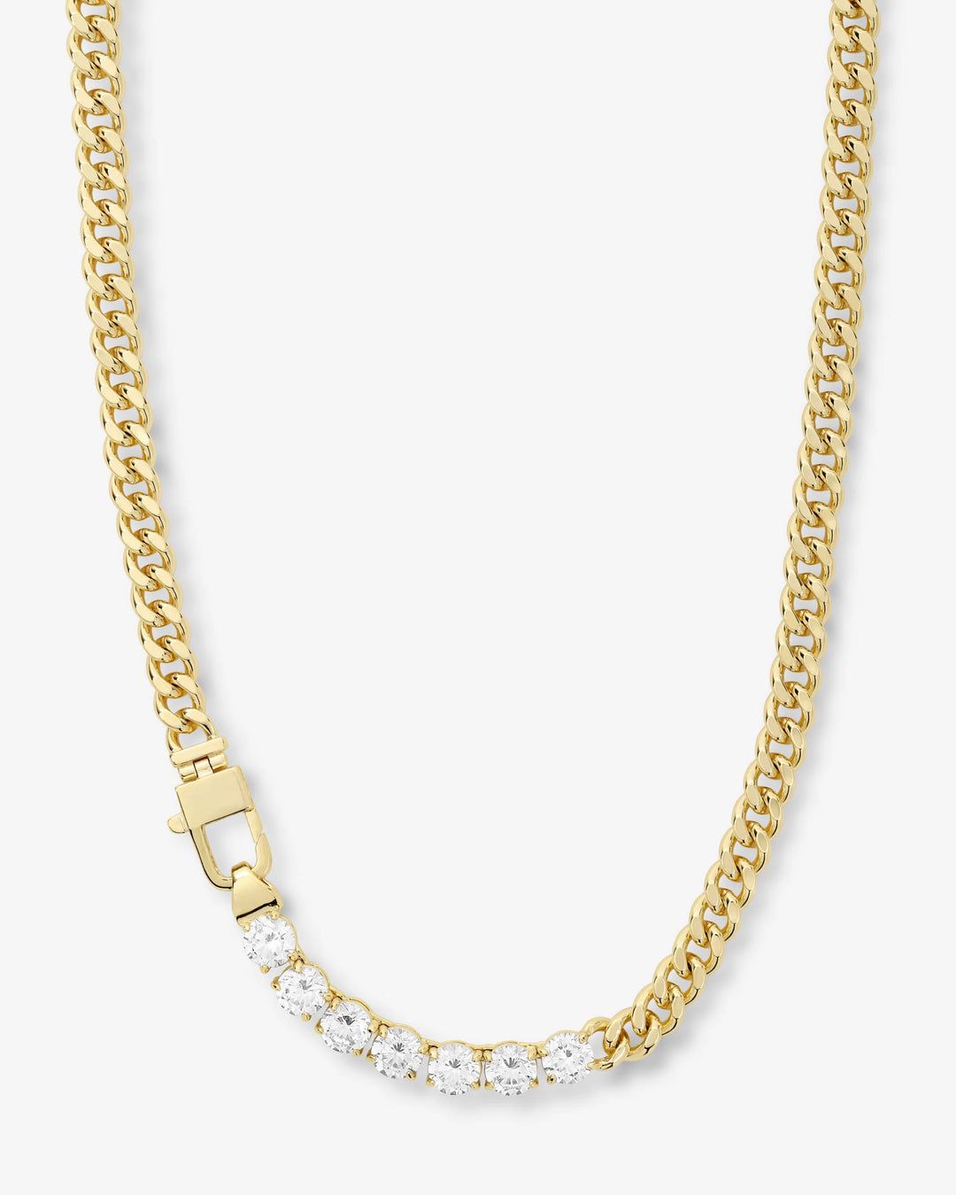 Julian Loves Diamonds Necklace 16" Gold|White Diamondettes