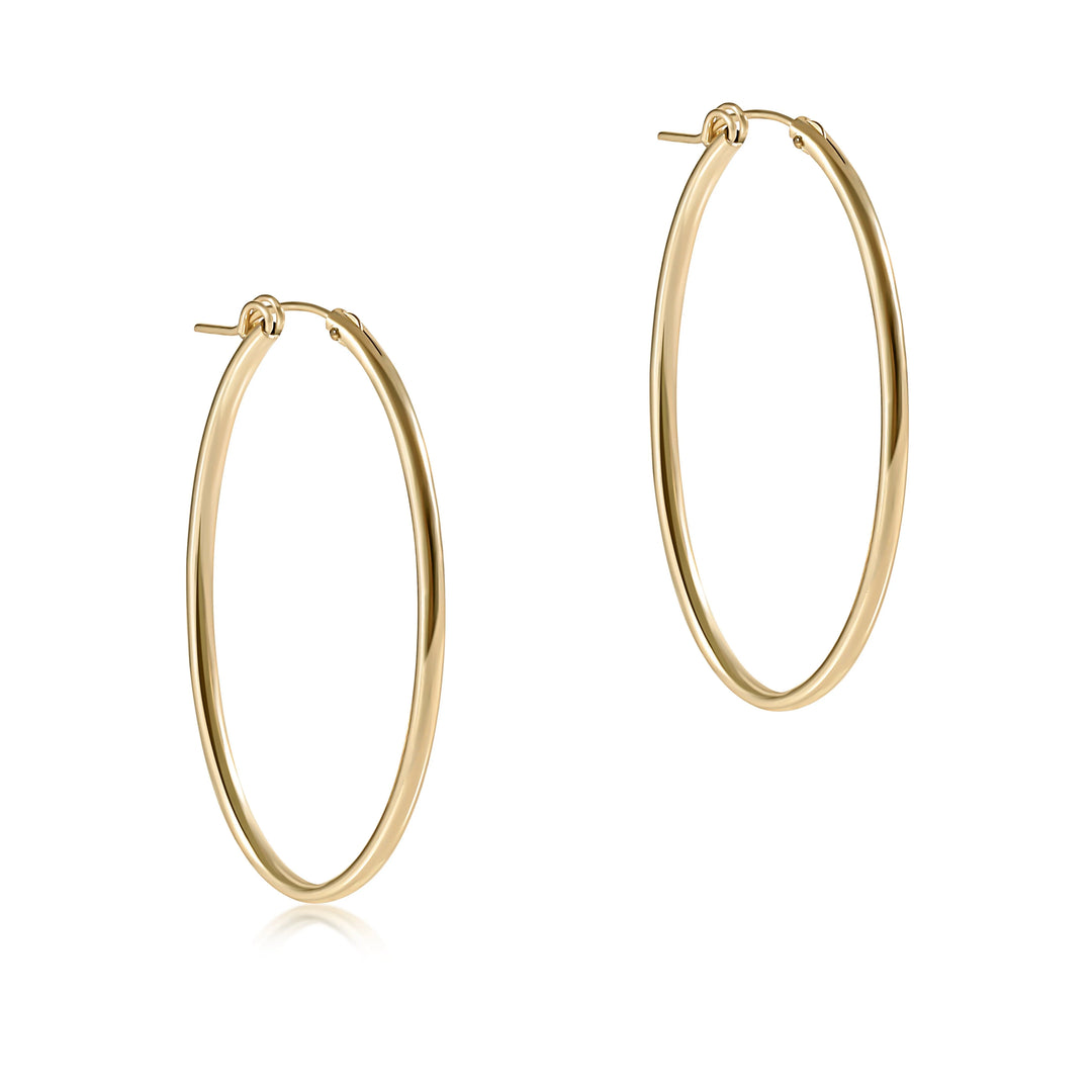 Oval Gold 2" Hoop-Smooth