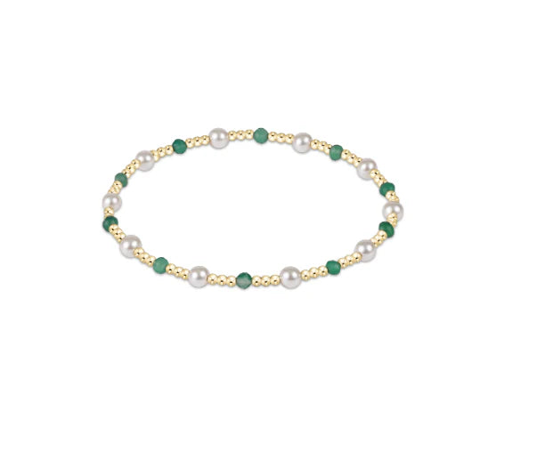 Pearl Sincerity Pattern Green Onyx - 4mm