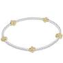 Signature Cross Pearl Pattern 4mm Bead Bracelet - Gold