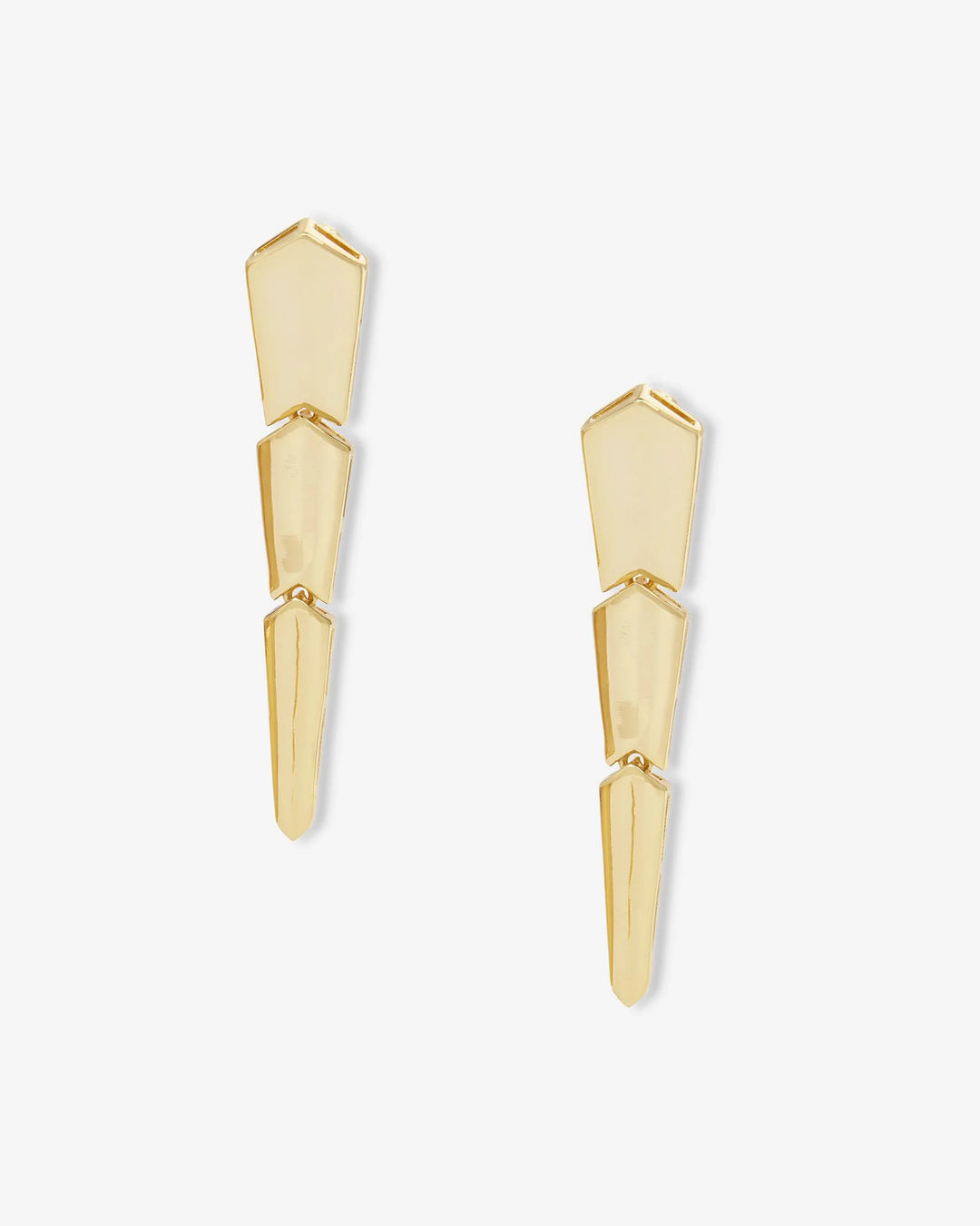 XL Serpent Drop Earrings Gold