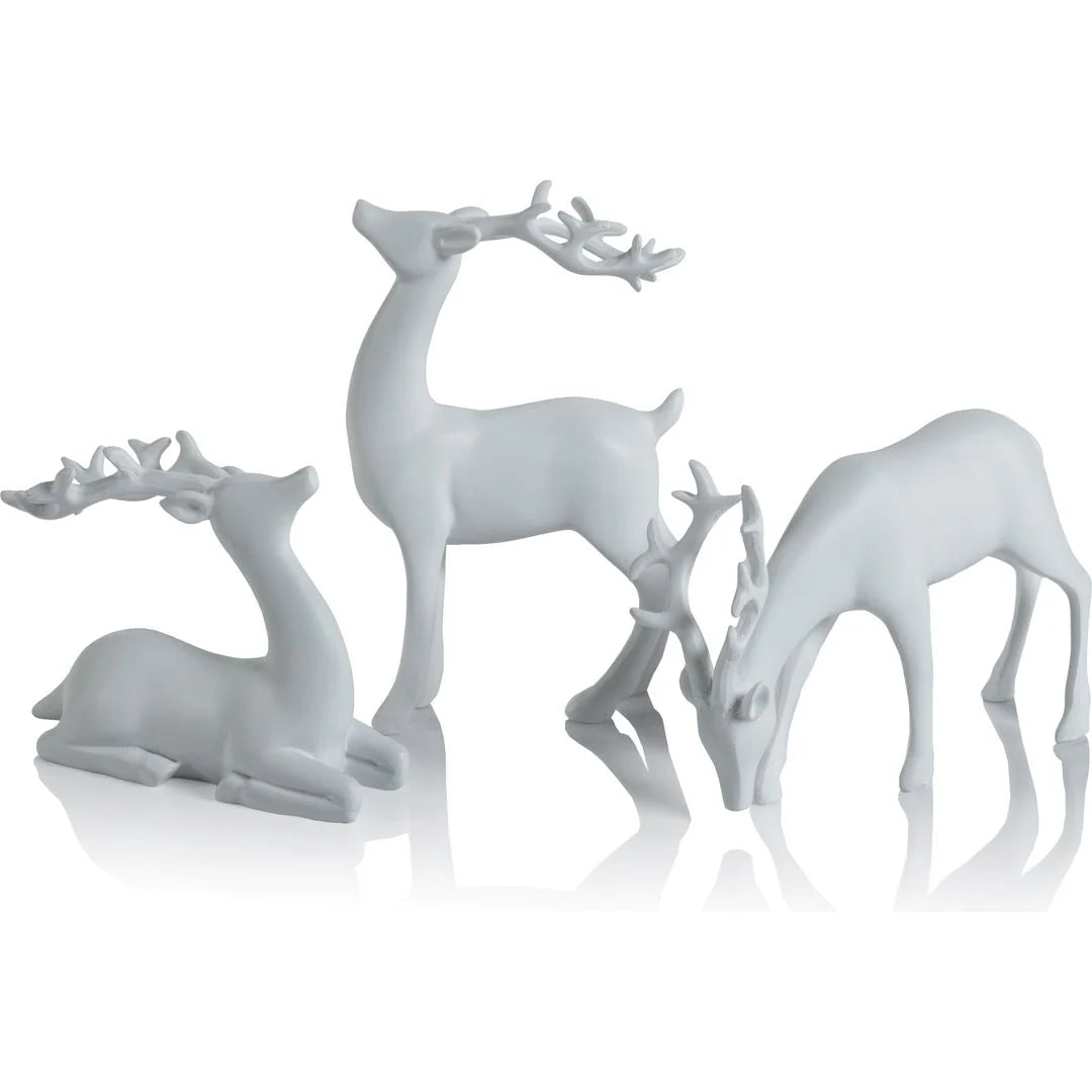 Decorative white Reindeer