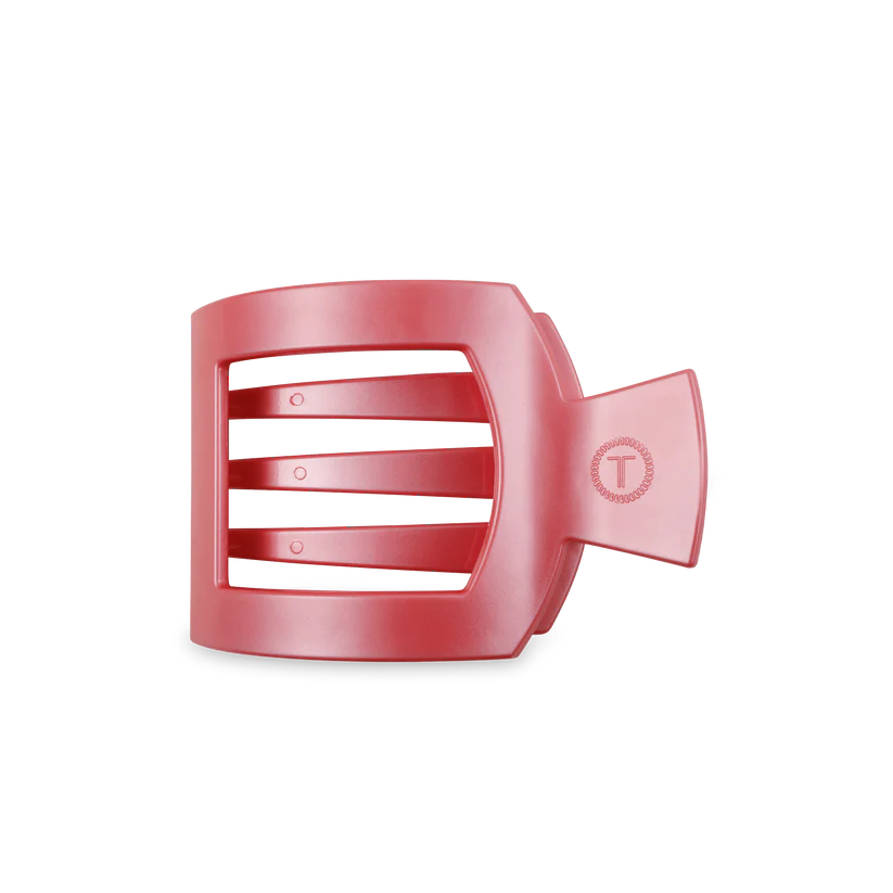 Calming Coral Medium Flat Square Hair Clip