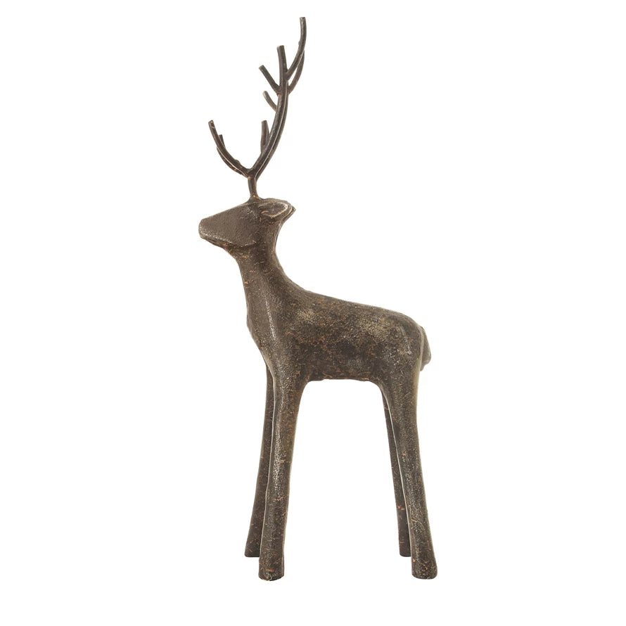 Cast Iron Standing Deer Tall