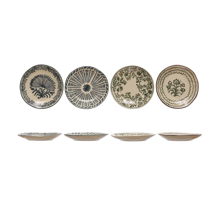 Hand Painted Stoneware Plates 6-inch