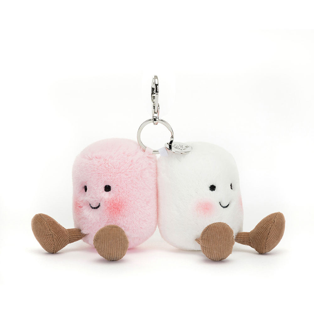 Amuseable Pair of Marshmallows Bag Charms