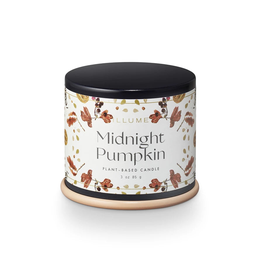 Midnight Pumpkin Candle Demi Tin