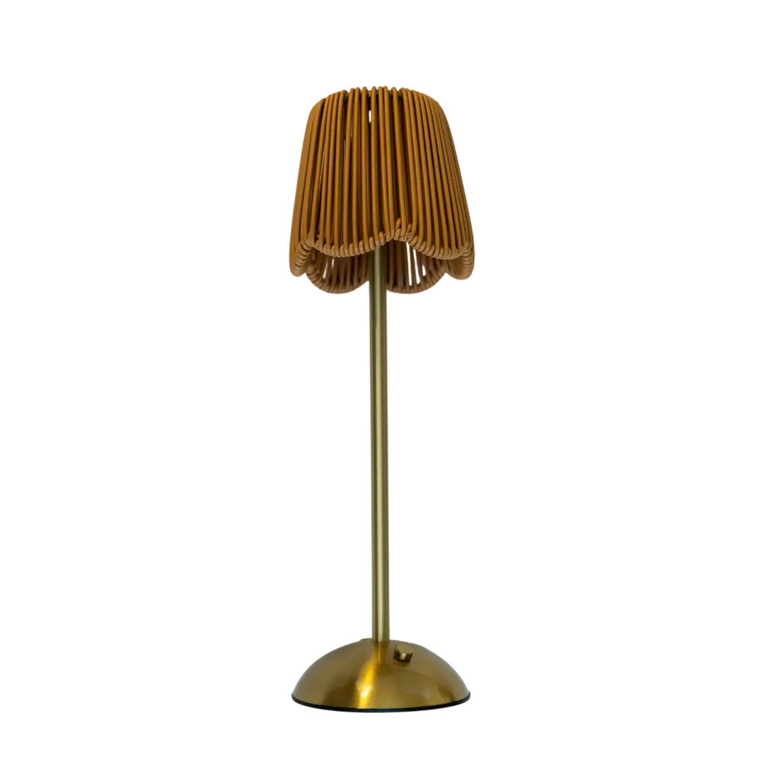 LED104 Led Usb Lamp - Scalloped Rattan Shade