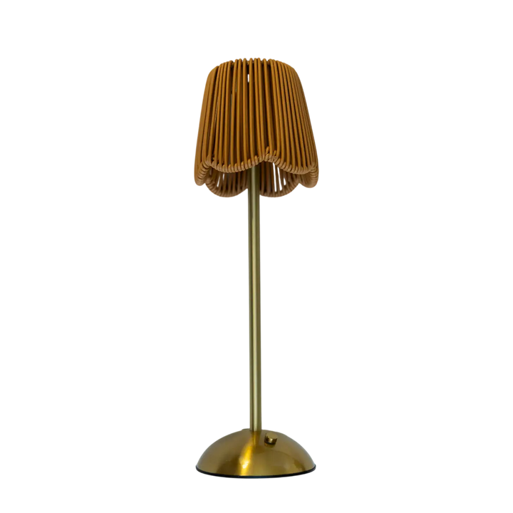 LED104 Led Usb Lamp - Scalloped Rattan Shade
