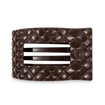 Flat Rectangle Hair Clip | Large | Truly Taupe Quilted
