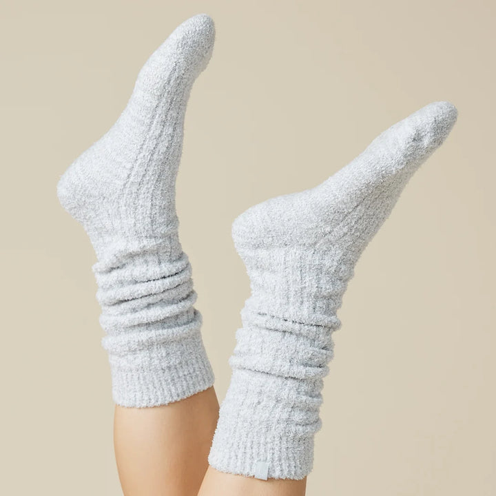 Marshmallow Slouchy Socks with Grippers