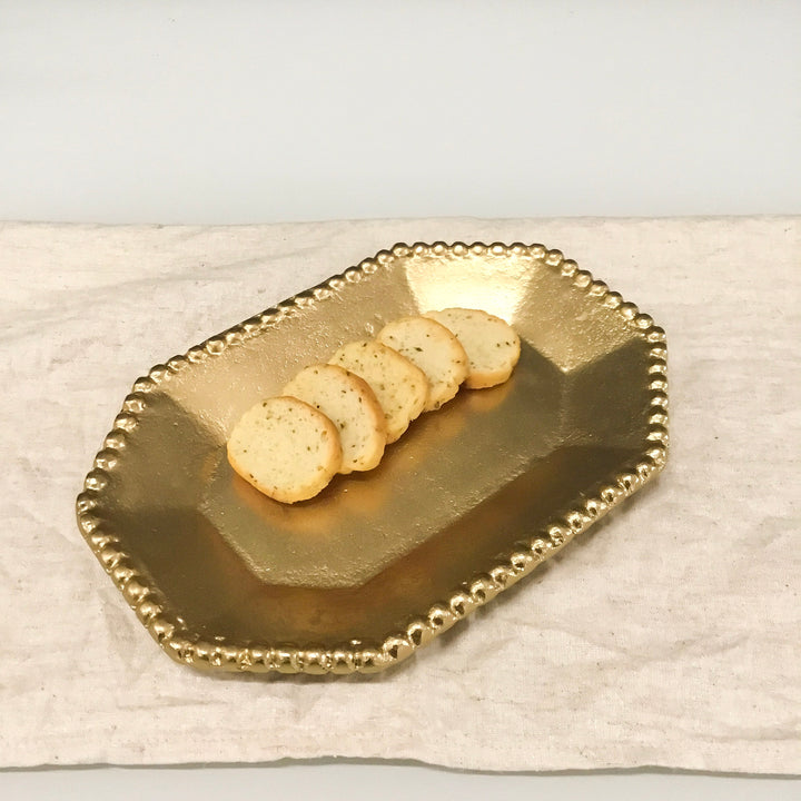 Gold Beaded Tray