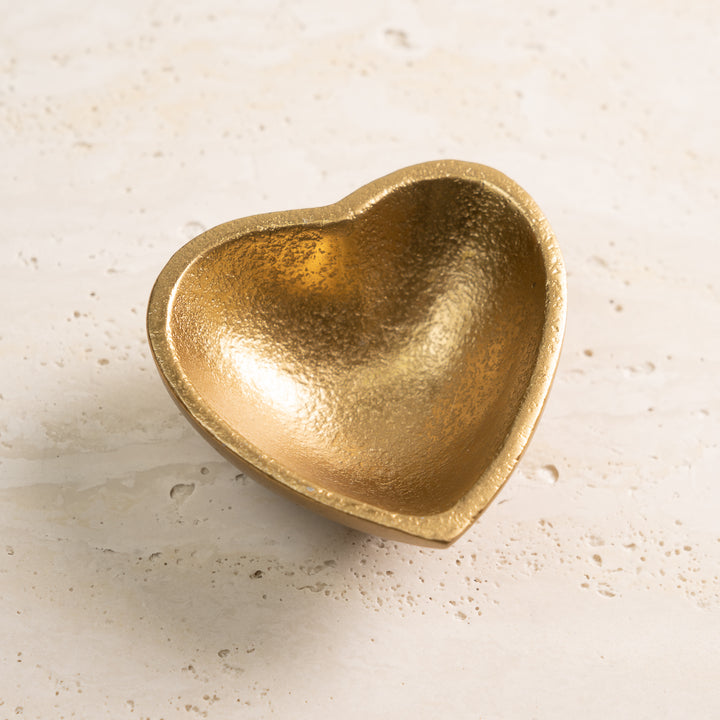 Textured Gold Heart Bowl