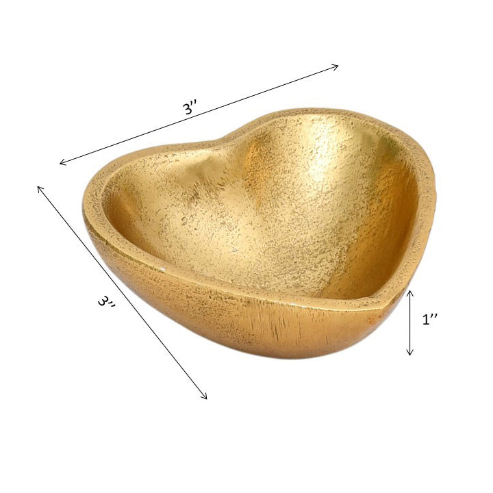 Textured Gold Heart Bowl