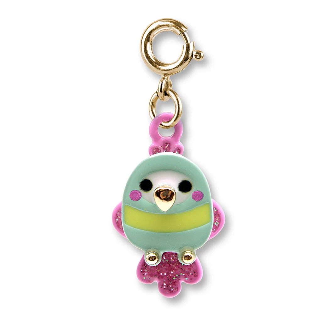 CHARM IT!- Pastel Animals Charm Bracelet on Wrist Gold Tropical Bird Charm