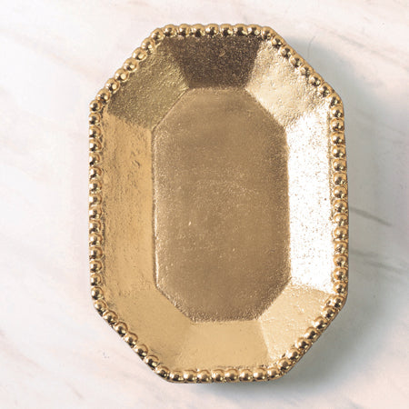 Gold Beaded Tray