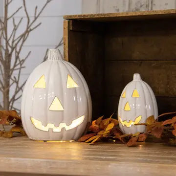 Glazed Ceramic Jack O' Lanterns