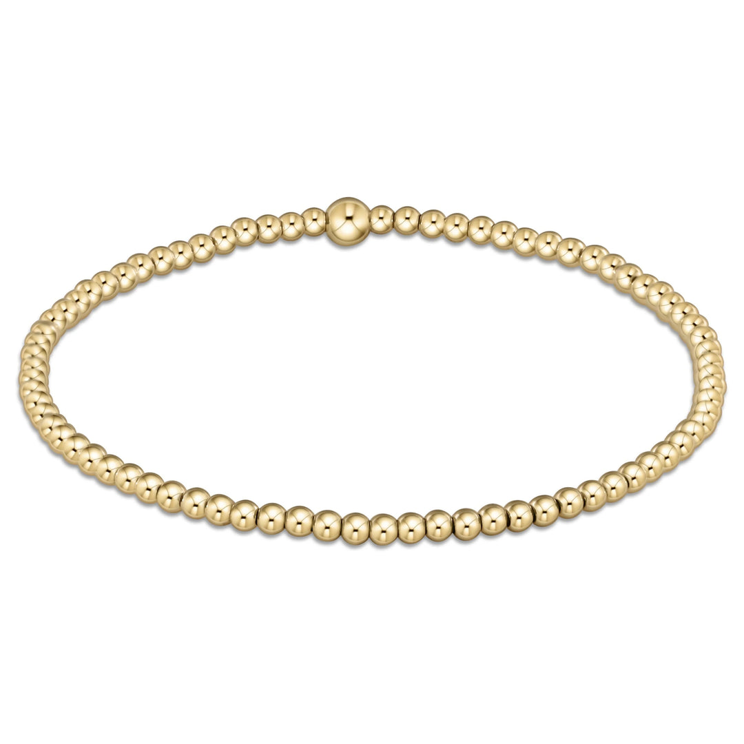 Classic Gold Beaded Bracelets (2mm-7mm)