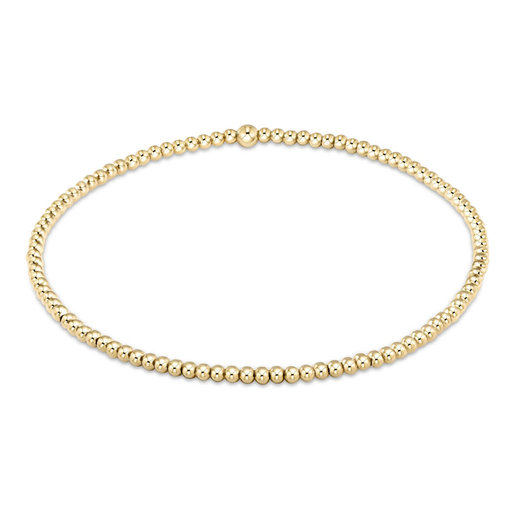 Classic Gold Beaded Bracelets (2mm-7mm)