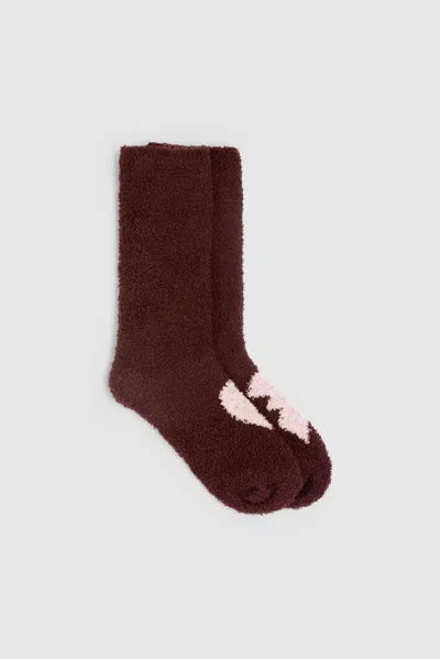 Cozychic® Heartbreaker Socks In Burgundy