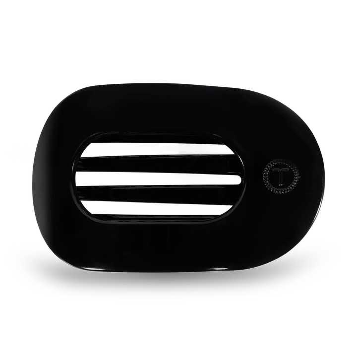 Round Flat Hair Clip  Jet Black