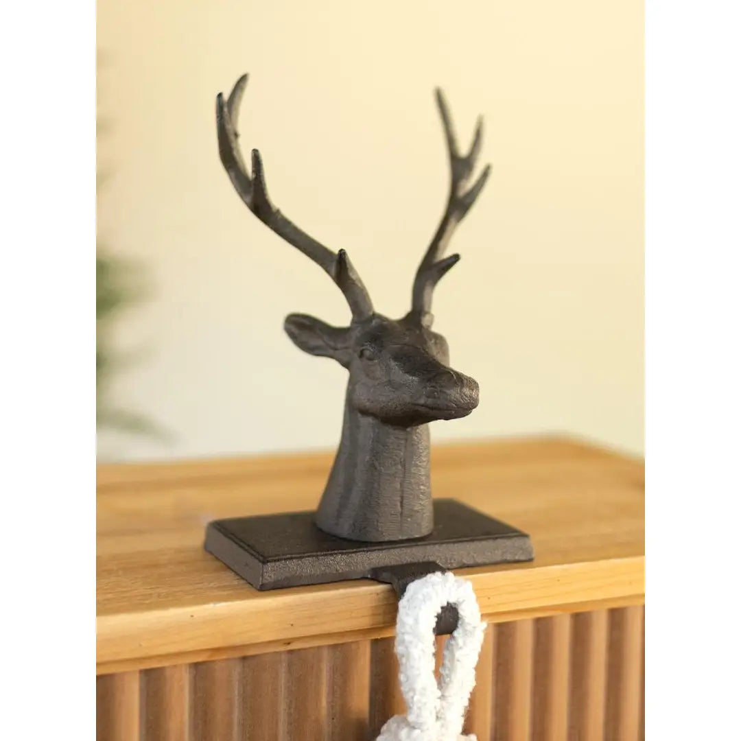 Cast Iron Deer Stocking Holder