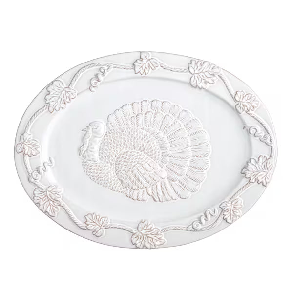 WHITE TURKEY PLATTER