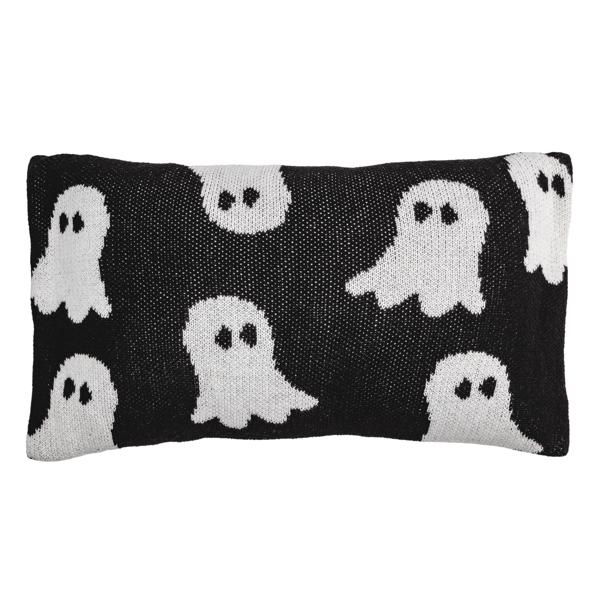 GHOST HALLOWEEN KNIT PILLOW