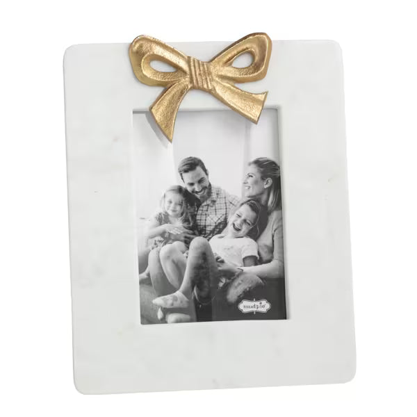 LARGE GOLD BOW MARBLE FRAME