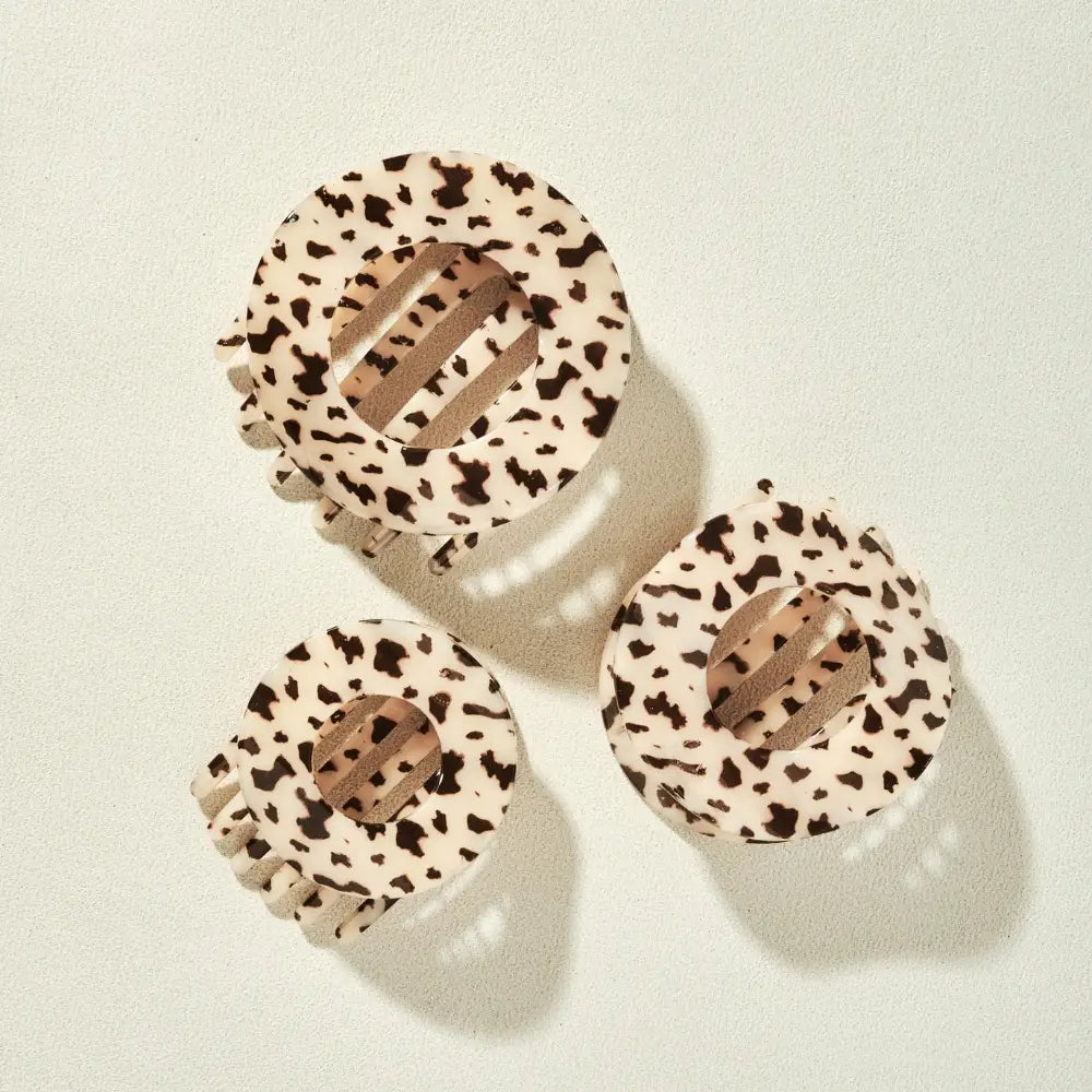 Blonde Tortoise  Flat Circle Hair Clip