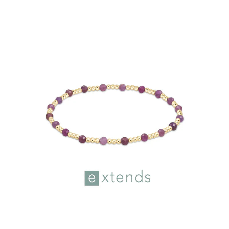 Gold Sincerity 3mm Amethyst Bracelet