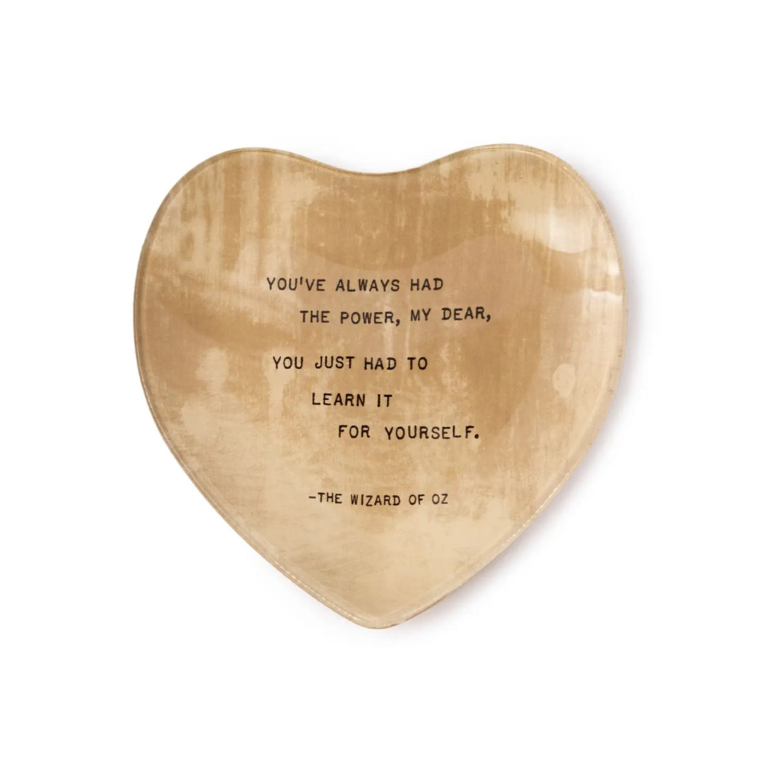 You've Always Had the Power Small Heart Decoupage Plate