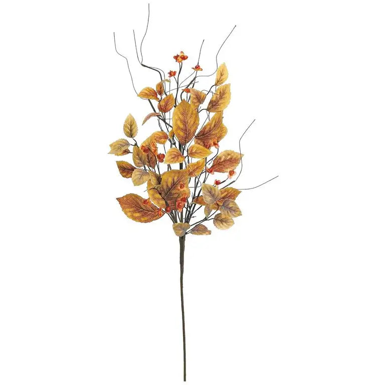 Autumn Beech Leaf & Bittersweet, Spray, 32", Rust/Orange