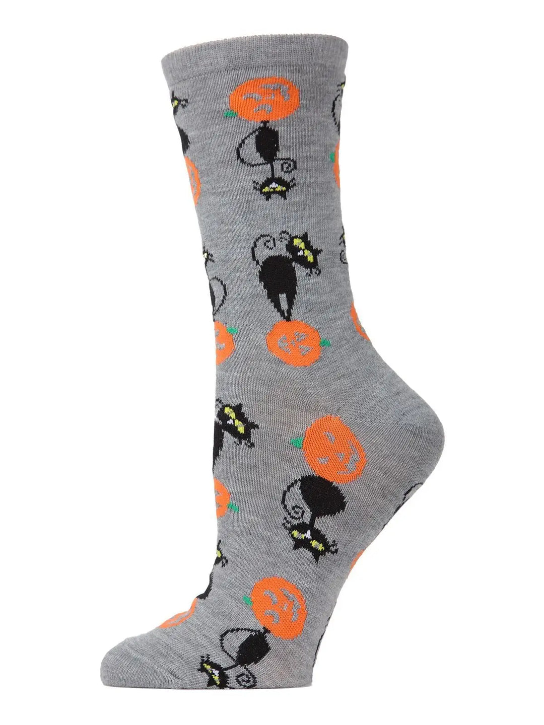 Memoi Pumpkin Cat Crew Socks