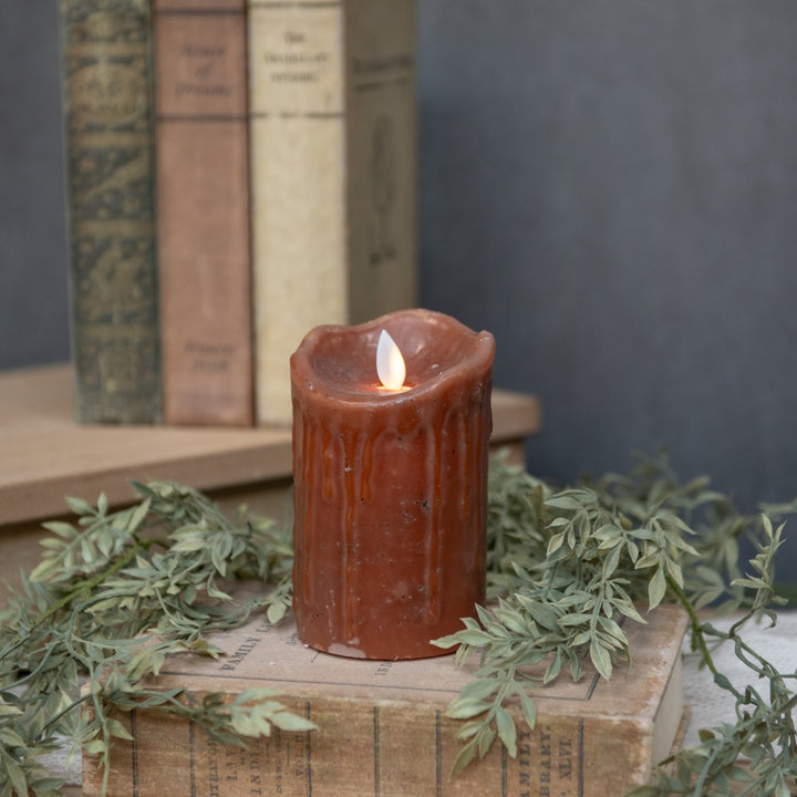 5" Moving Flame Pillar Candle