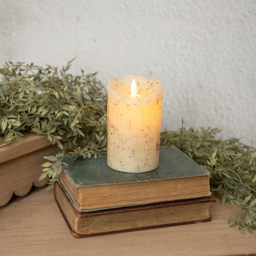 5" Moving Flame Pillar Candle