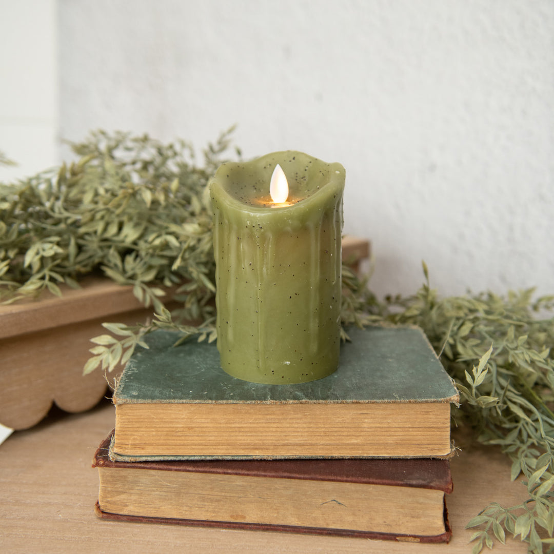 5" Moving Flame Pillar Candle