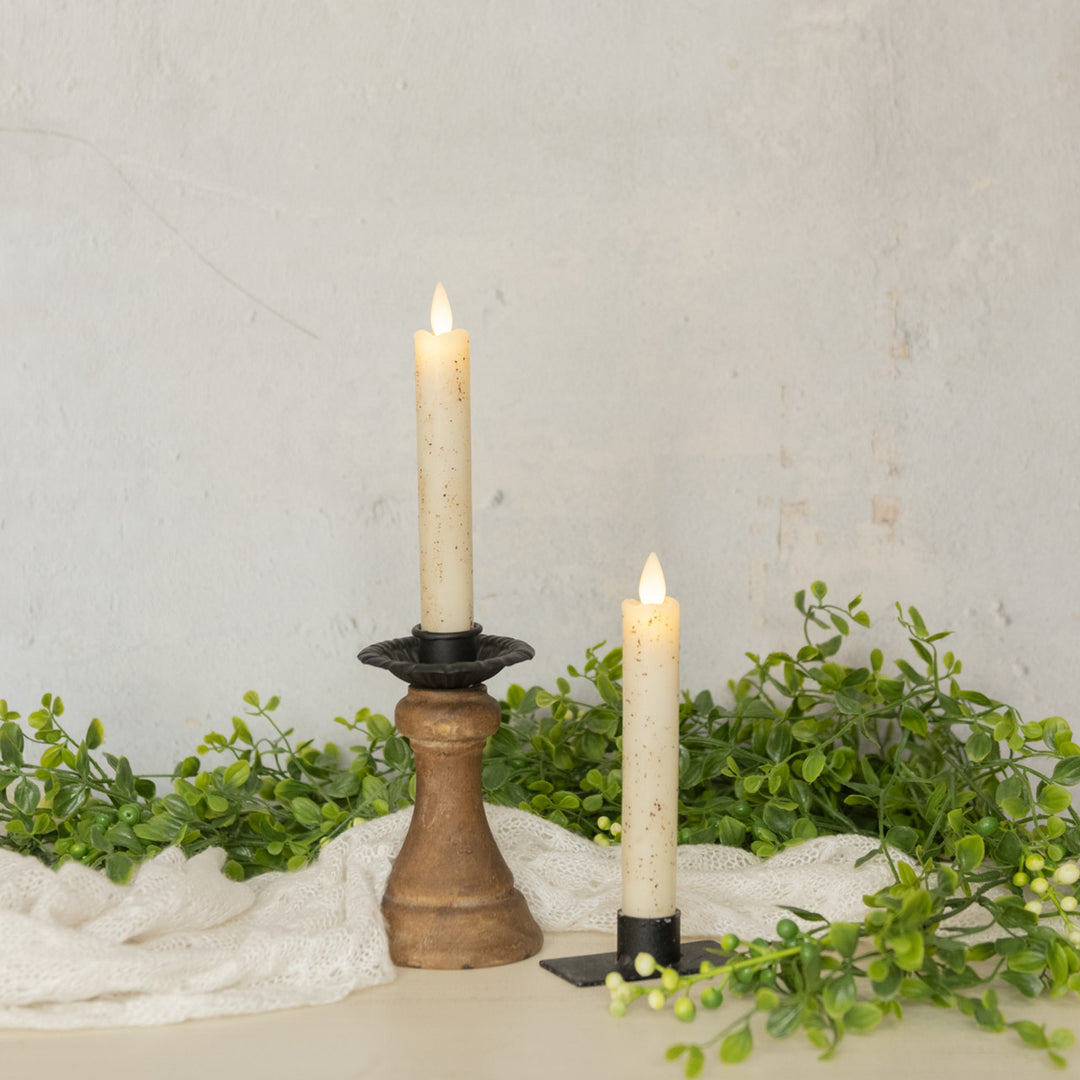 6.75" MOVING FLAME CREAM TAPER CANDLE