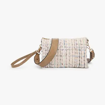 Izzy Tweed Crossbody with Guitar Strap Khaki