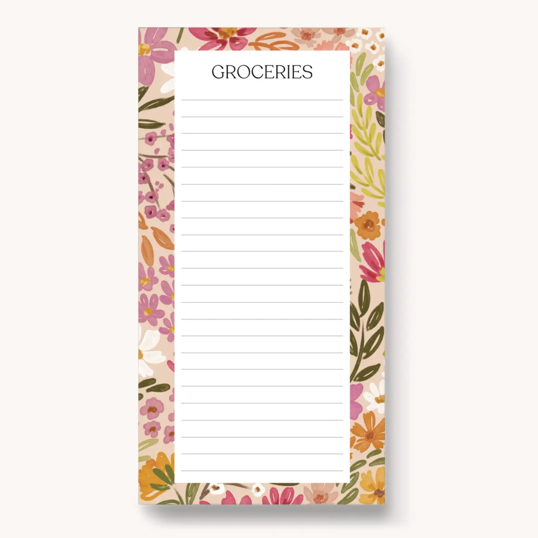 Primrose Petals Magnetic Grocery Notepad