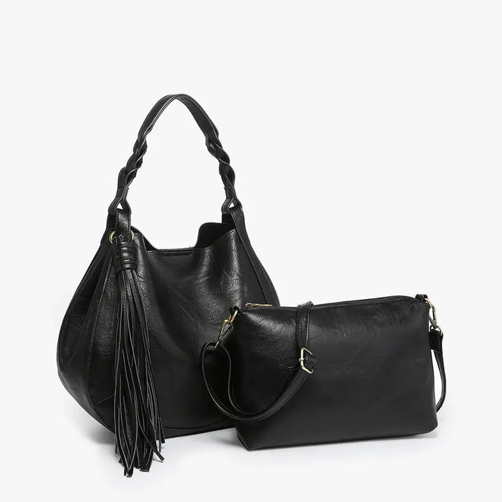 Eloise Large Tassel Hobo w/ Braided Handle