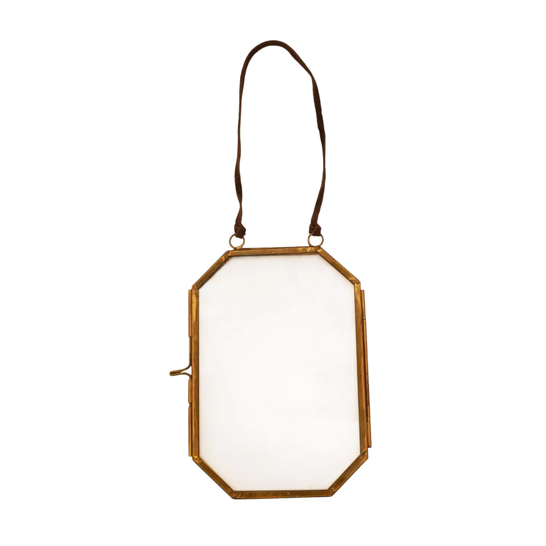 Brass Octagon Photo Frame - 3.75” X 5.5”