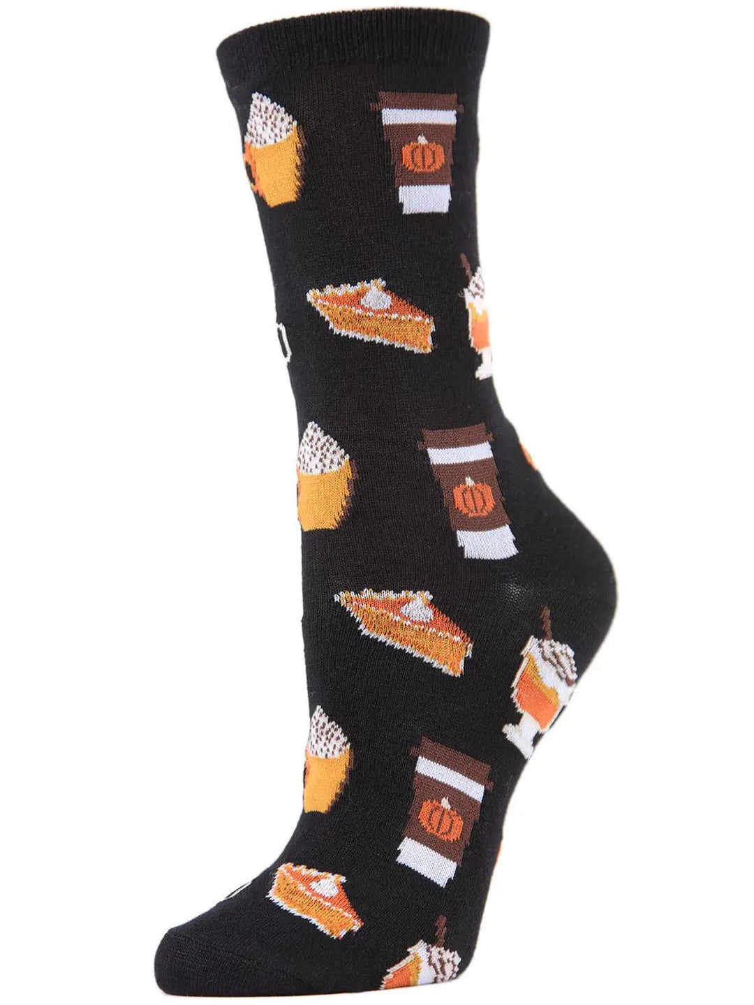Memoi Pumpkin Spice Latte Bamboo Crew Socks