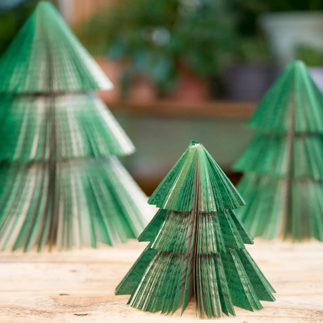 Book Christmas Tree-Green-Holiday Decor-Christmas Decor
