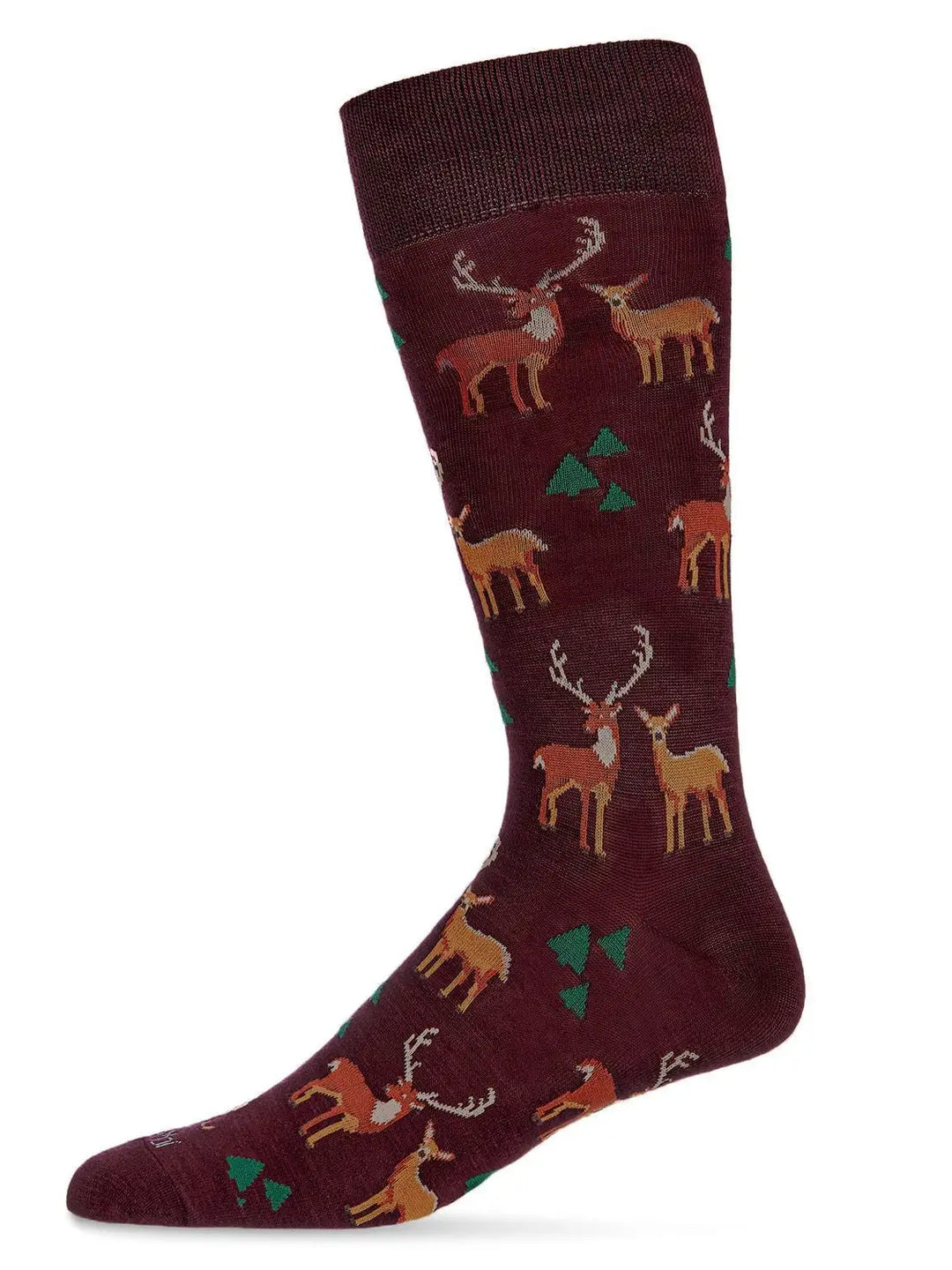 Memoi Oh Deer Bamboo Blend Men's Crew Socks
