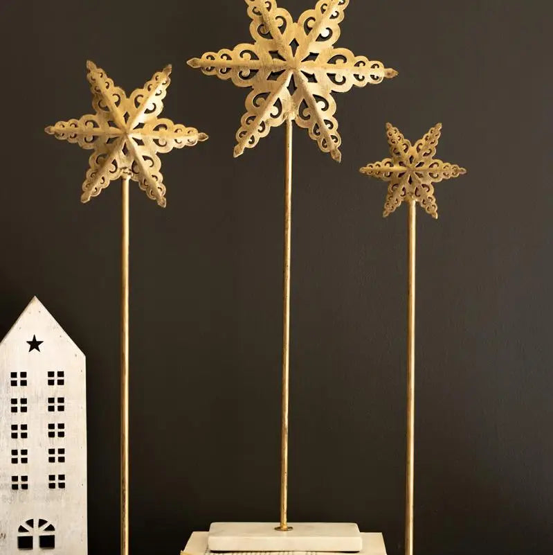 Metal Stars On Marble Bases