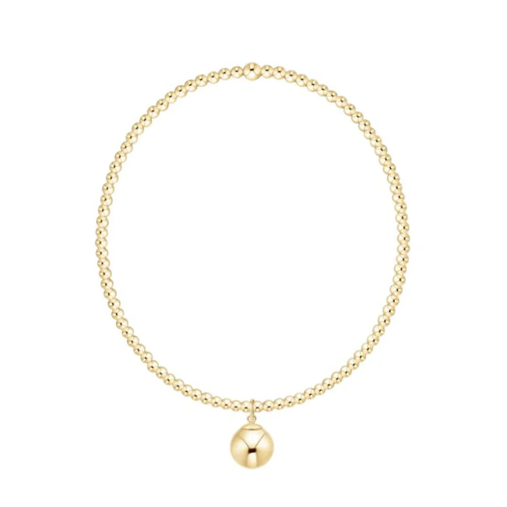 enewton 6.25" Classic Gold 2mm Bracelet - Classic Gold 8mm Charm