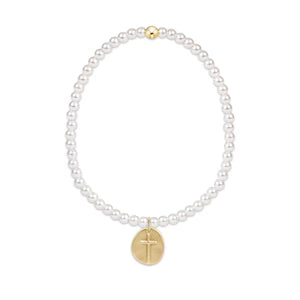 Classic Pearl 3mm w/ Inspire Small Gold Charm