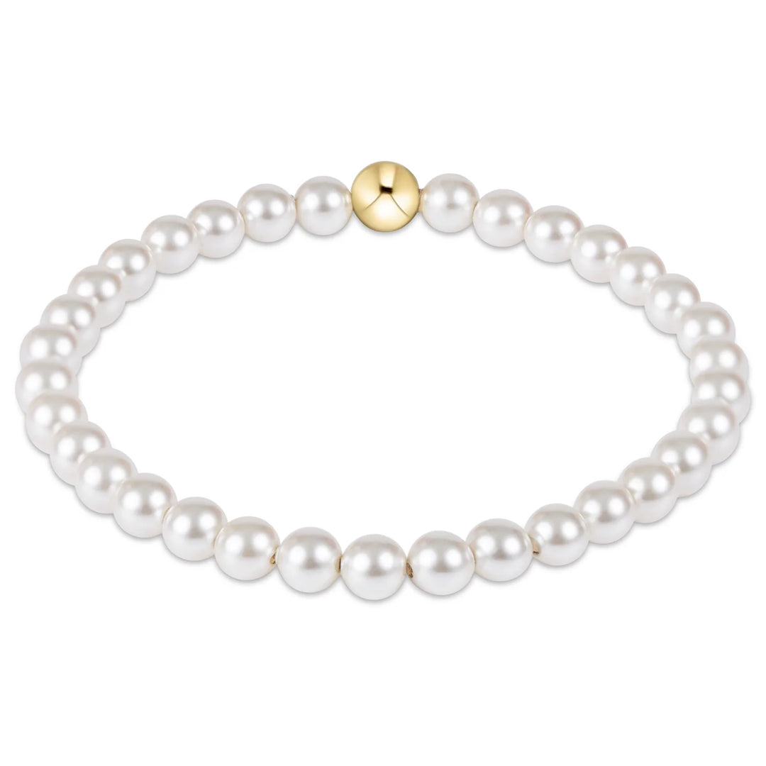 classic pearl 5mm bead bracelet