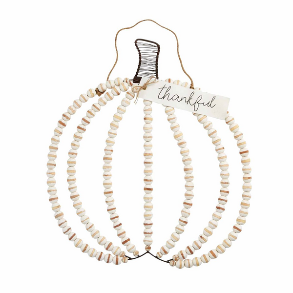 BEADED PUMPKIN DOOR HANGER